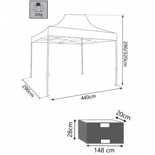 GAZEBO PARTY 3 X 4,5 - BIANCO