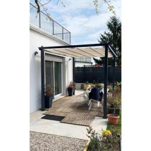 GAZEBO ASTORIA 3 X 4 ANTRACITE TELO BEIGE - ANTRACITE COSMA